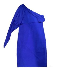 Halife Blue one shoulder dress